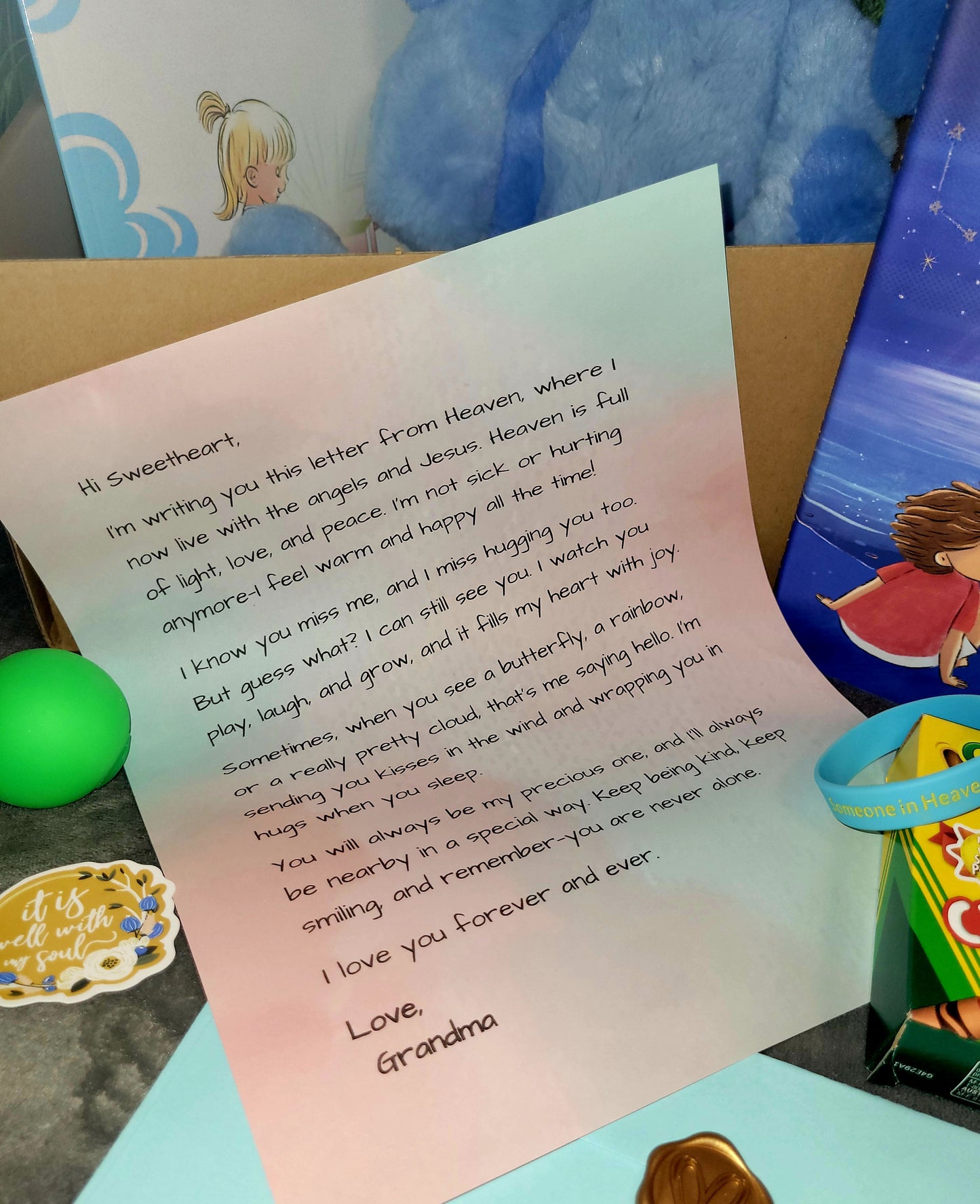 Blue Puppy Bereavement Box – Sympathy Gift for Grieving Children