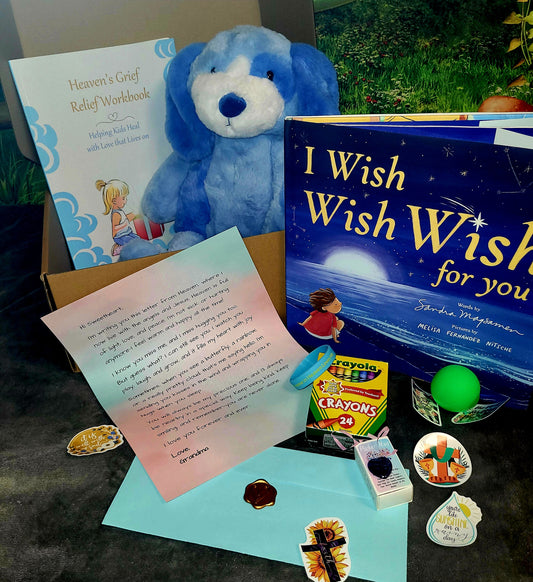 Blue Puppy Bereavement Box – Sympathy Gift for Grieving Children